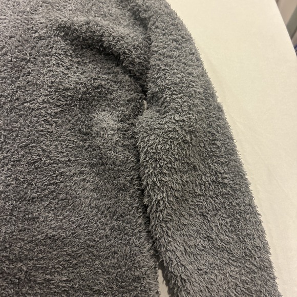 Barefoot Dreams CozyChic Relaxed Open Front Cardigan Dark Gray Pockets Worn Once - Picture 12 of 12